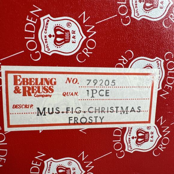 RARE Vintage Ebeling & Reuss Frosty The Snowman Music Box 1983 READ - Picture 2 of 13